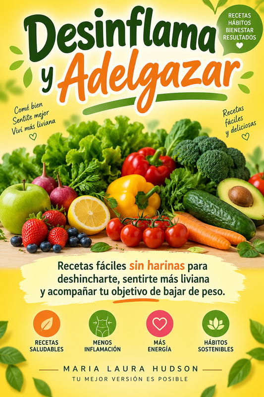 DESINFLAMA Y ADELGAZAR + RECETAS SIN HARINA DE TRIGO